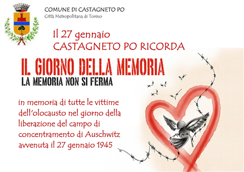 27 gennaio Castagneto Po ricorda il giorno della Memoria - La Memoria non si ferma