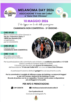 Melanoma Day 2026_domenica 10 maggio 2026